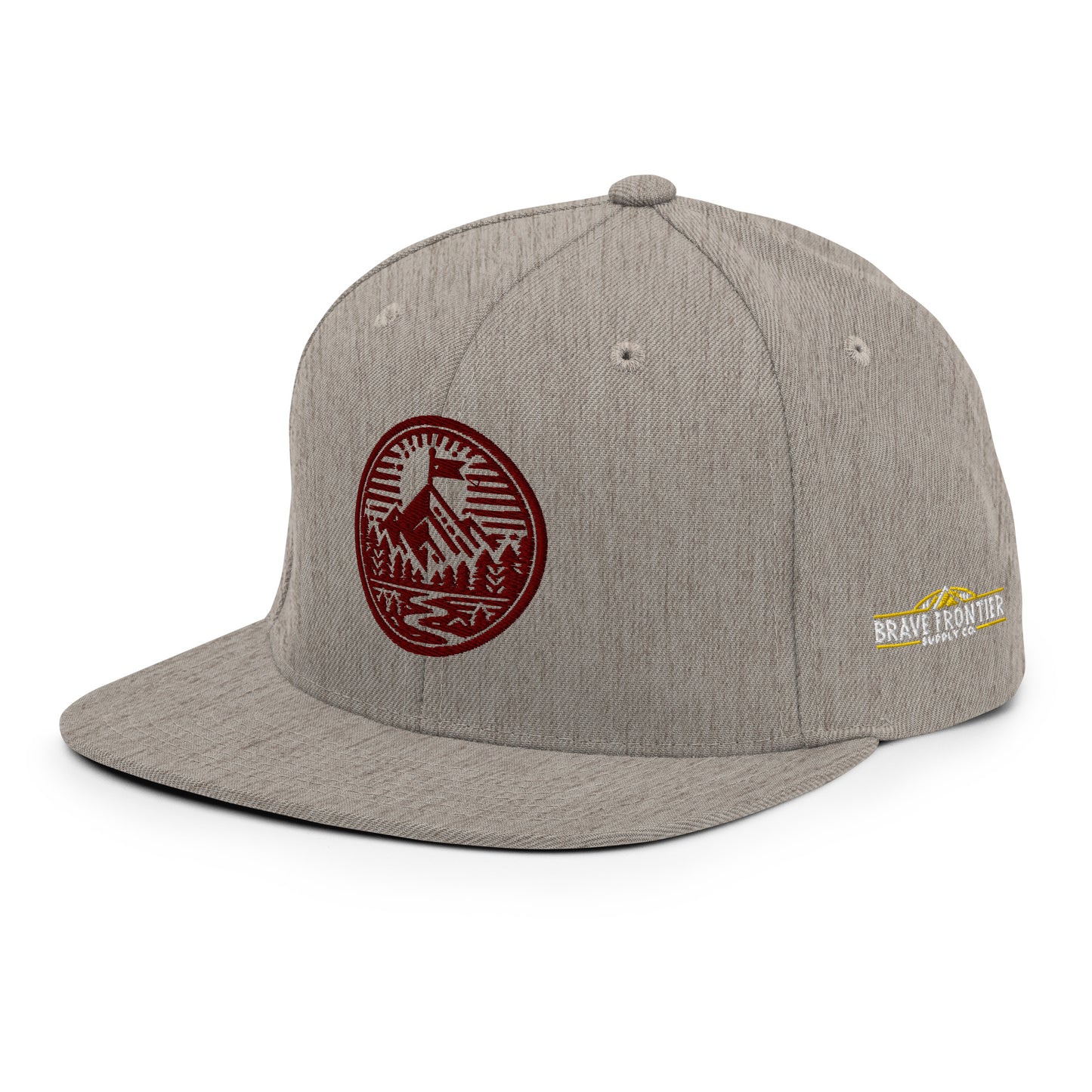 Conquered Mountain Maroon Emblem by B.F.S.C Snapback