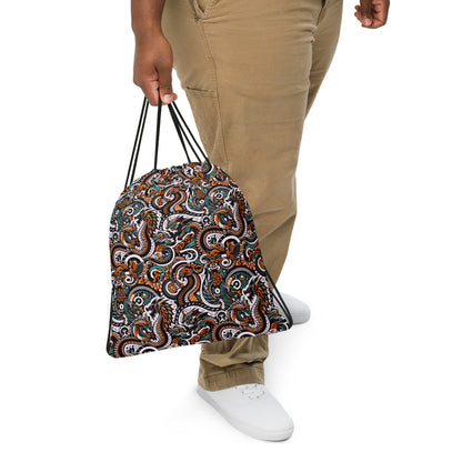 Dragon All Over Print Drawstring bag