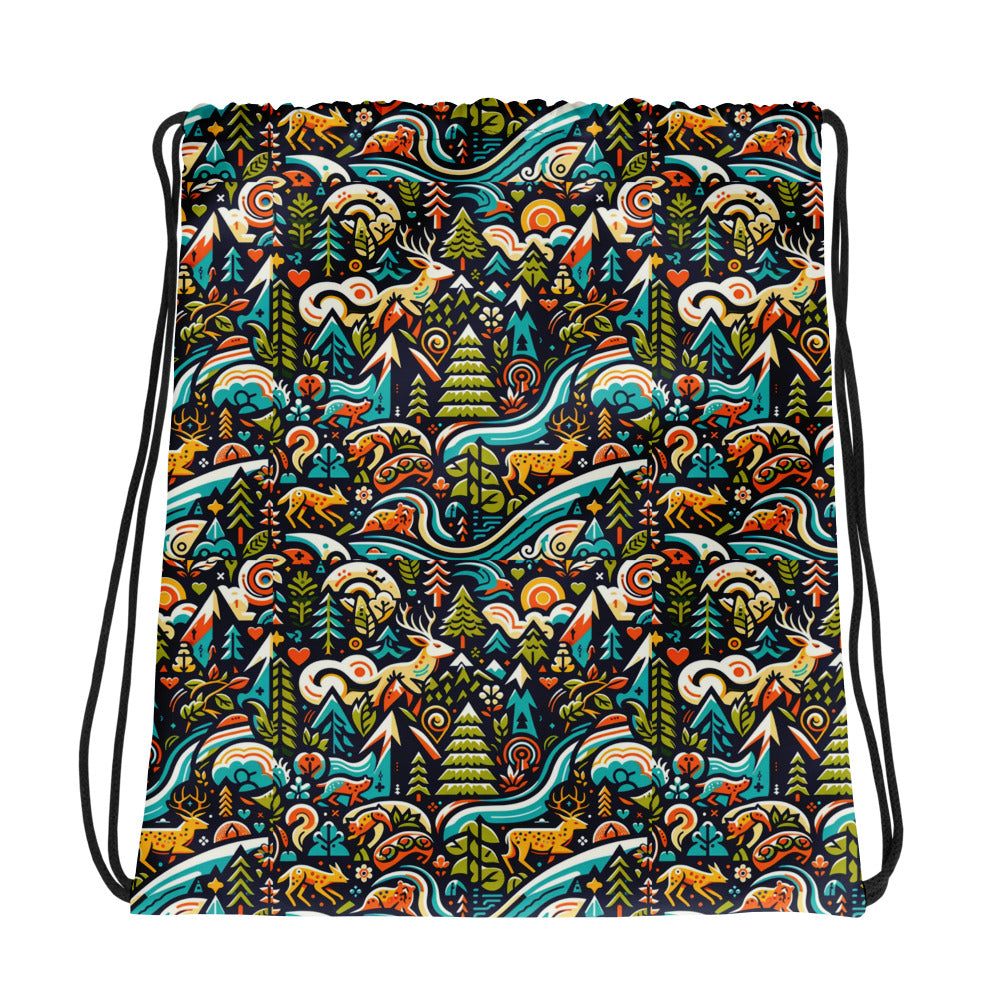 Enchanted Wilderness by B.F.S.C. Drawstring bag