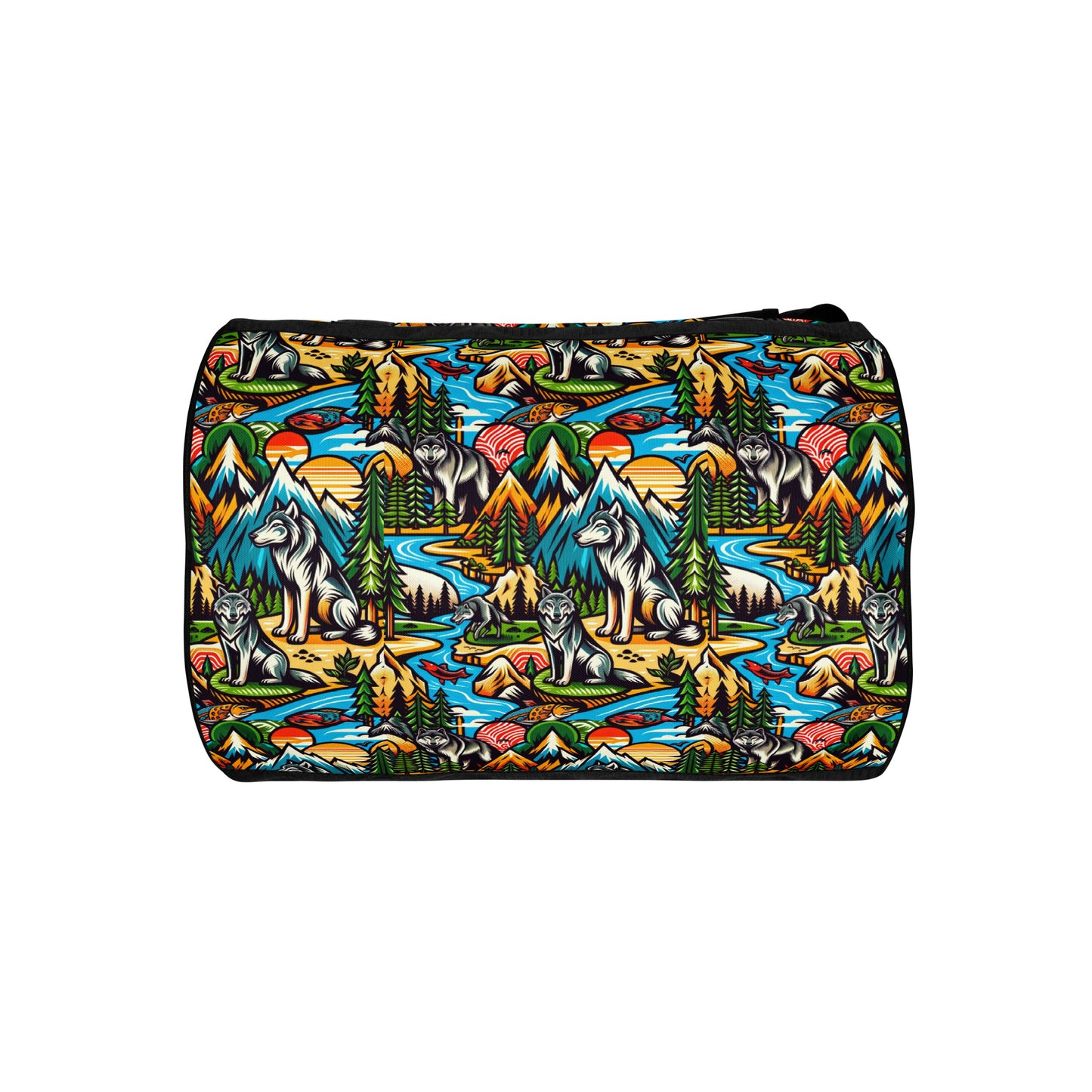 Wolfpack Odyssey by B.F.S.C. All-over Print Gym Bag