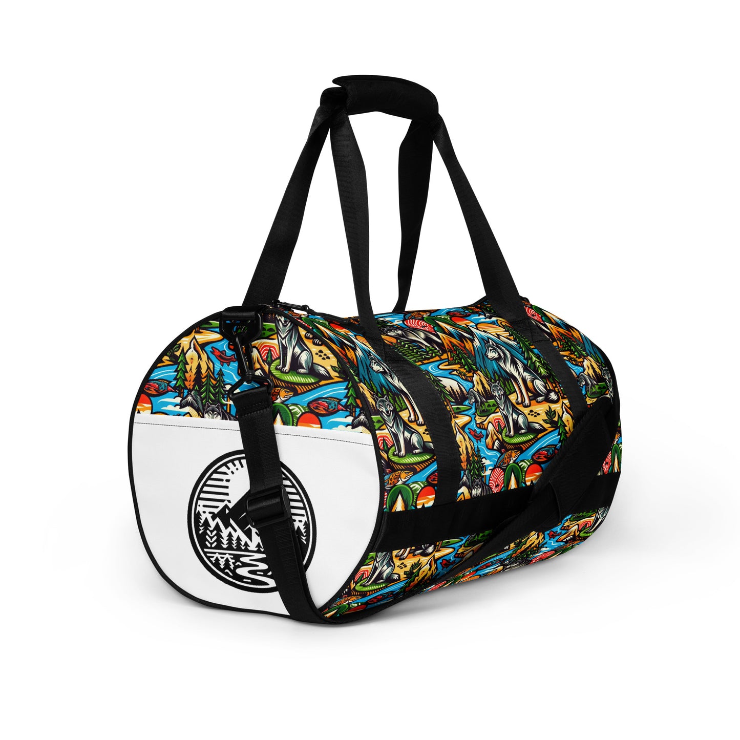 Wolfpack Odyssey by B.F.S.C. All-over Print Gym Bag