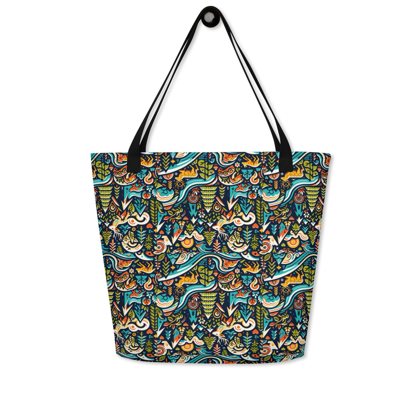 Enchanted Wilderness by B.F.S.C. All-Over Print Large Tote Bag