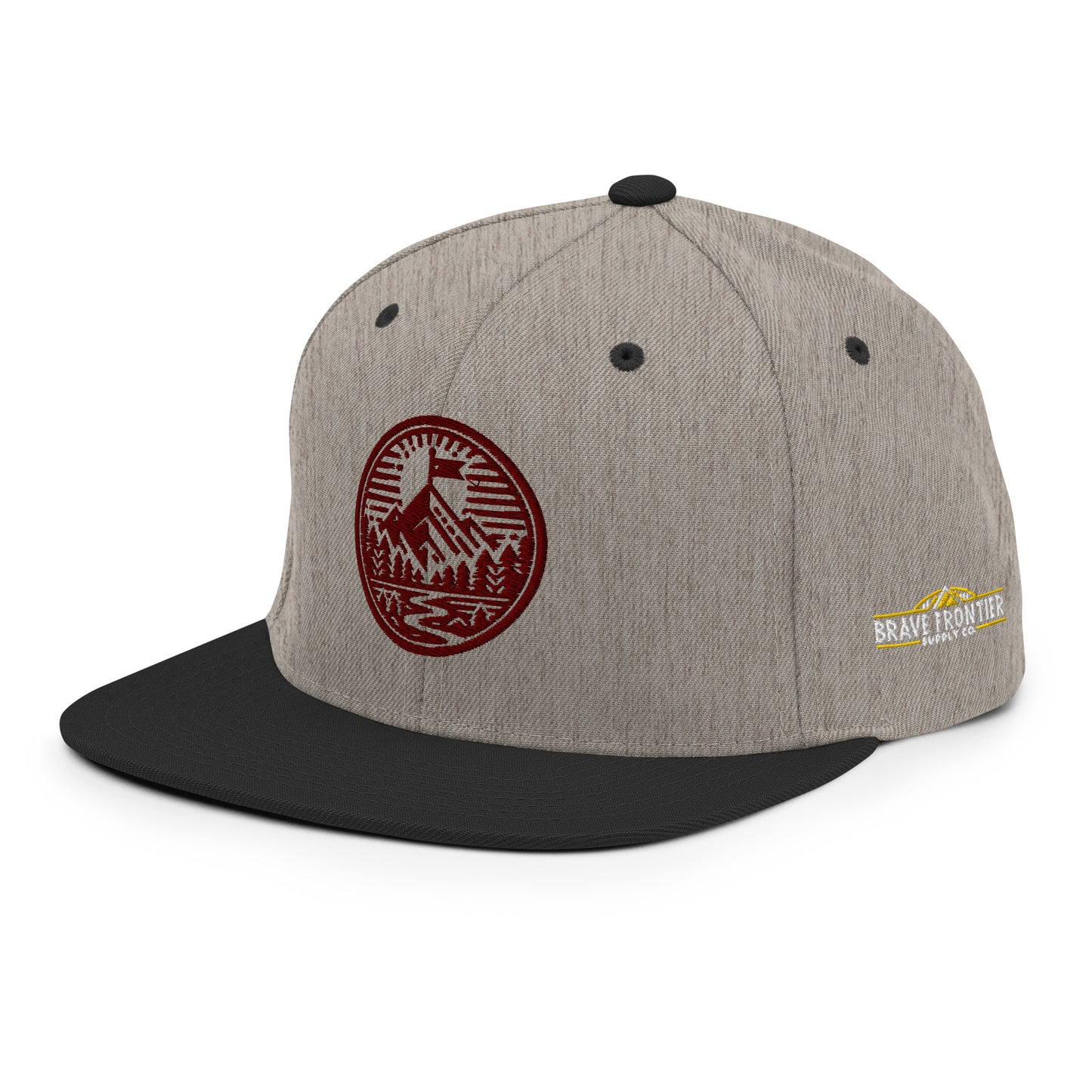 Conquered Mountain Maroon Emblem by B.F.S.C Snapback