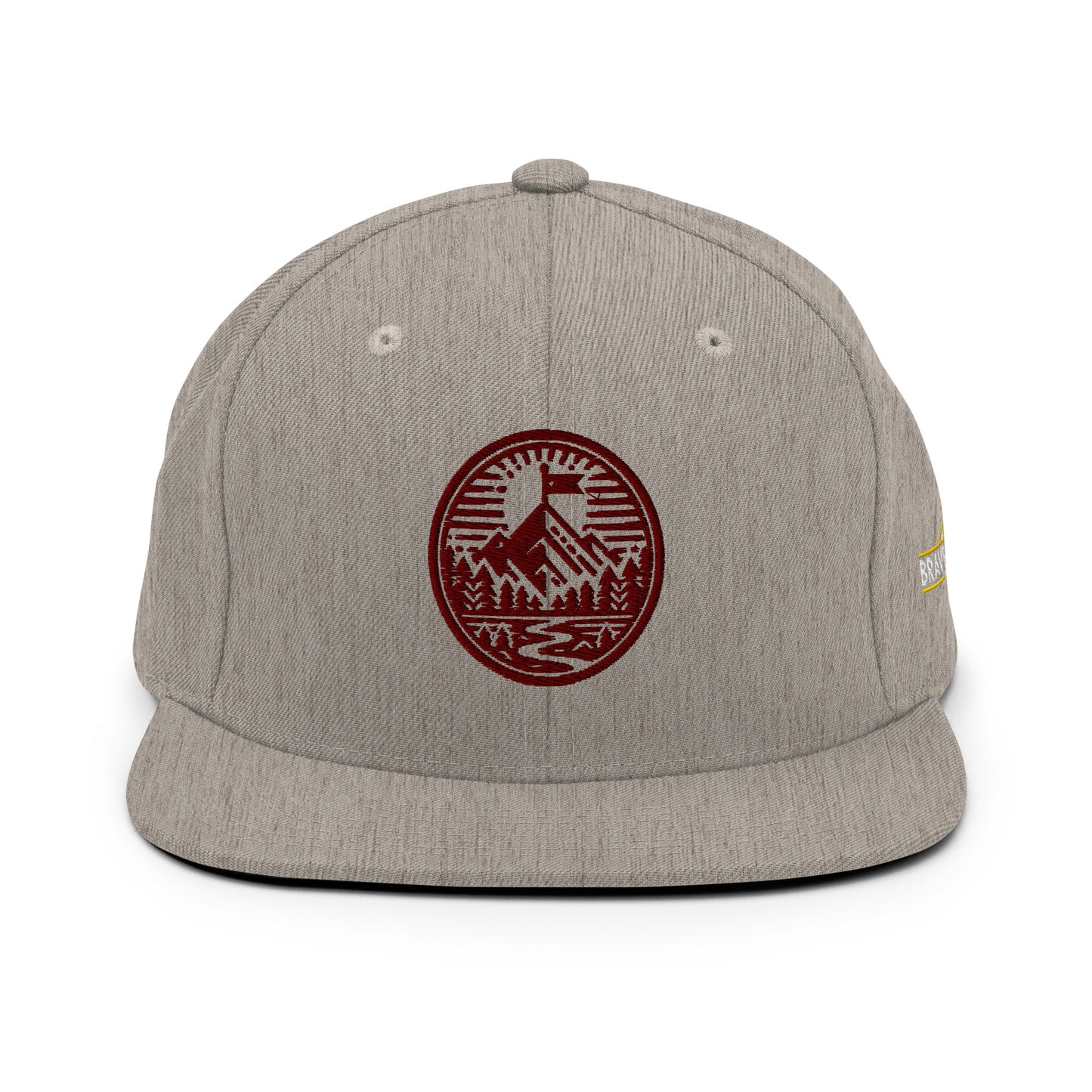 Conquered Mountain Maroon Emblem by B.F.S.C Snapback