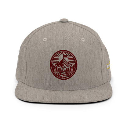 Conquered Mountain Maroon Emblem by B.F.S.C Snapback