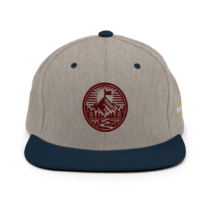 Conquered Mountain Maroon Emblem by B.F.S.C Snapback